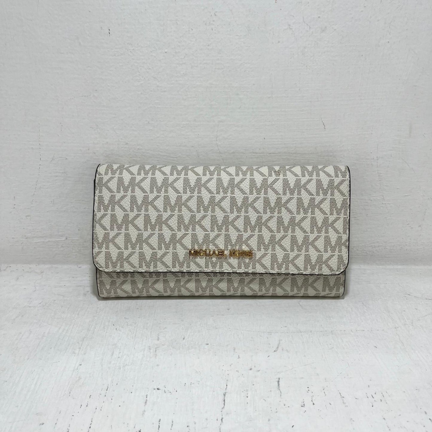 Michael Kors Jet Set Travel Trifold  - Vanilla